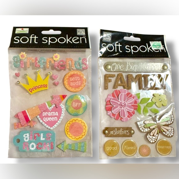 Soft Spoken 3D Scrapbook Stickers Lot – Family + Girlfriends Themes MAMBI - Picture 1 of 2